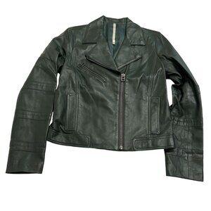 Truth And Pride Leather Jacket in Green